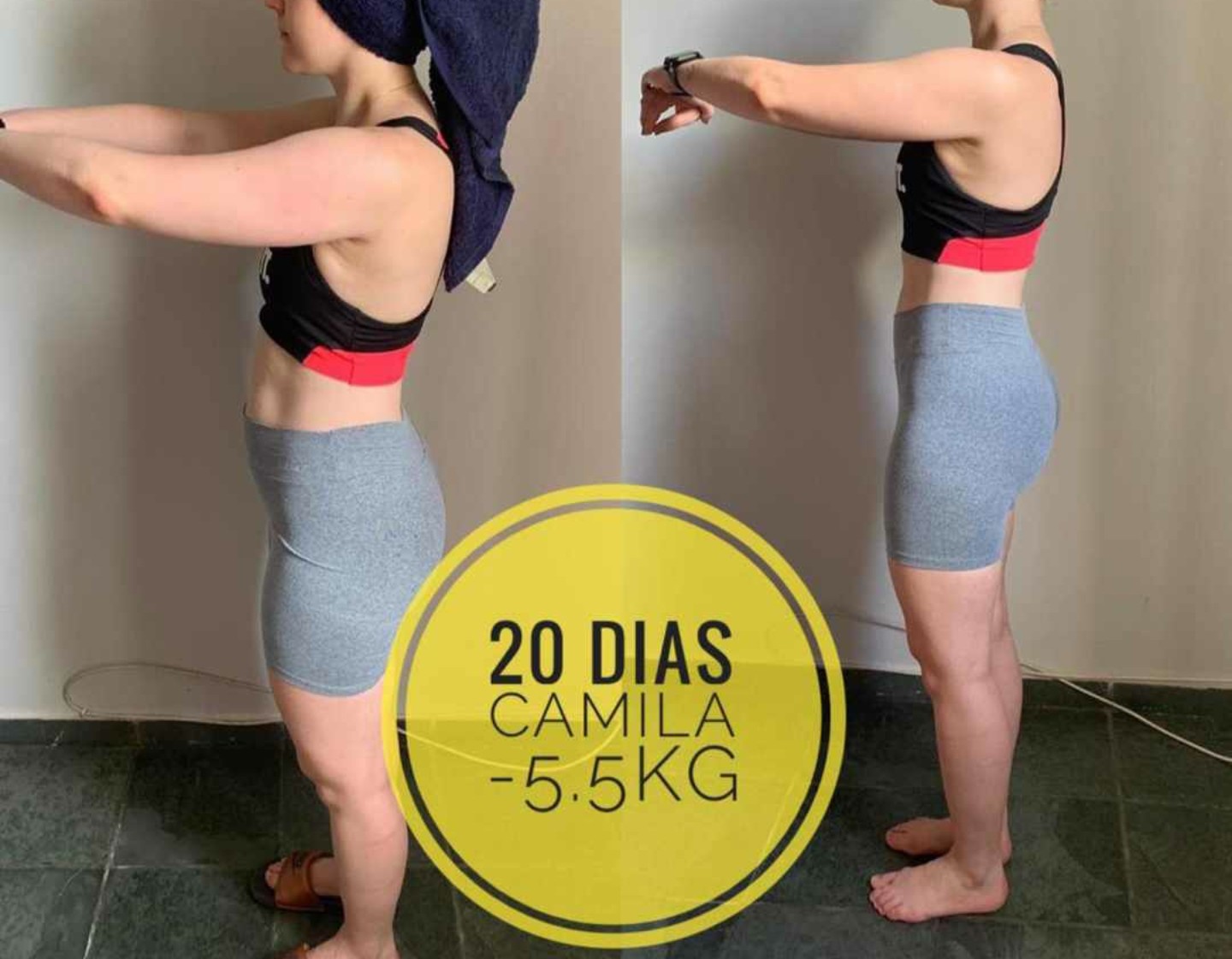 Client 18 overall recomposition and waist taper (before and after)